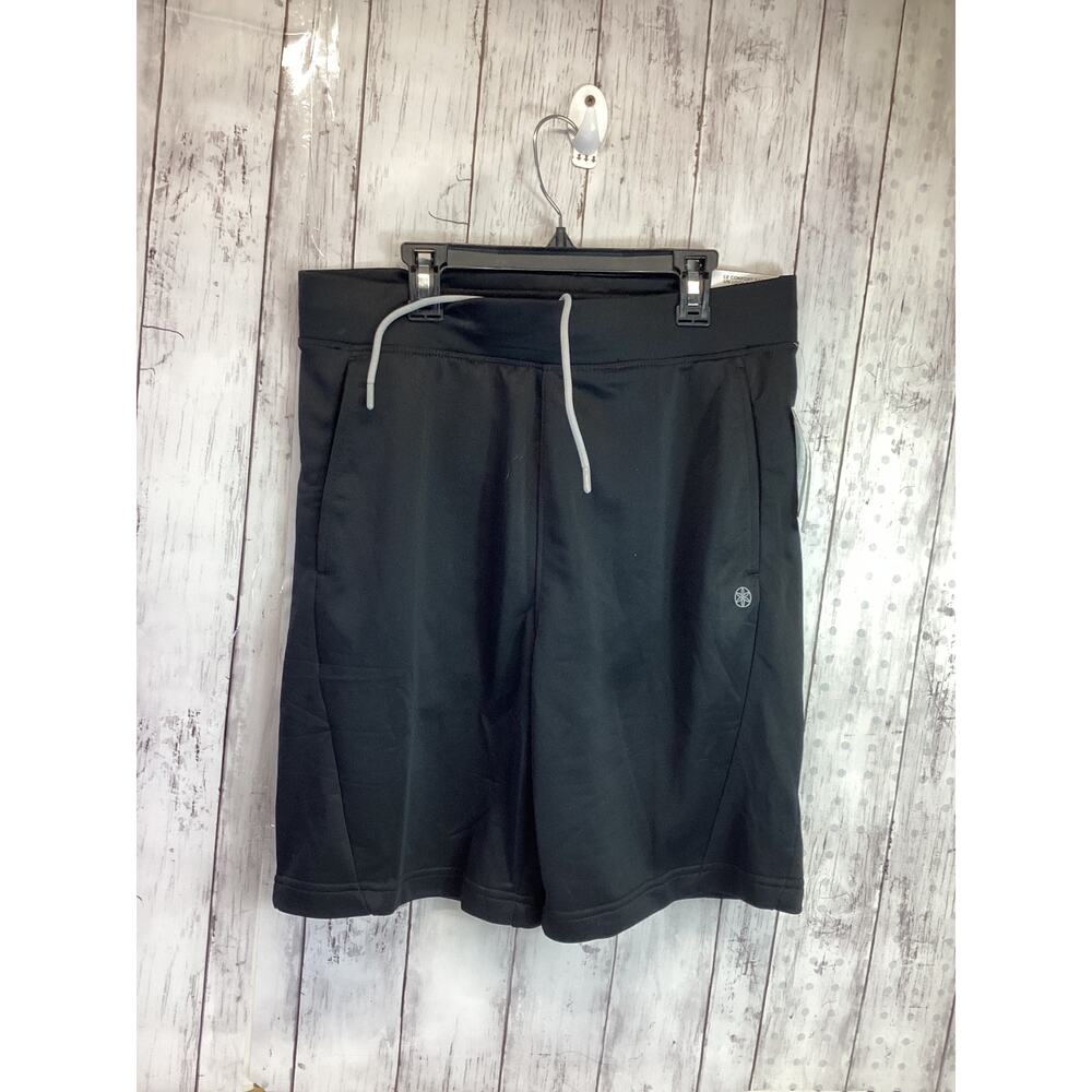 Gaiam Men's Solid Black Peace Yoga Shorts Drawstrings Size Medium